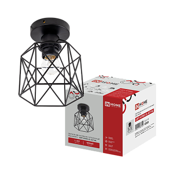 Светильник настенно-потолочный под лампу LOFT ATIKO-CL-E27-BL Е27 черный IN HOME в Хабаровске