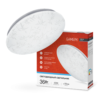 Светильник светодиодный серии DECO БАМБУК 36Вт 230В 6500К 3240Лм 380х55мм IN HOME в Хабаровске