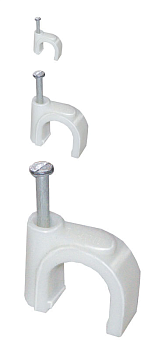 Скоба 9мм плоская пластиковая (упак. 100шт) IEK в Хабаровске