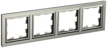 Рамка четырехместная BRITE IEK шампань в Хабаровске