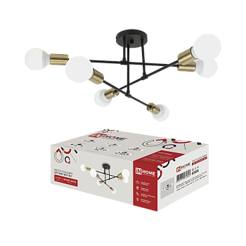 Люстра под лампу LOFT EASY-6E27-BLT 6хЕ27 черный, латунь IN HOME в Хабаровске