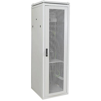 ITK Шкаф сетевой 19" LINEA N 42U 600х800 мм перфорированная передняя дверь серый в Хабаровске