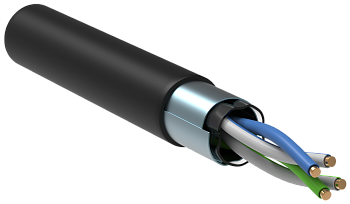 ITK Витая пара F/UTP кат.5E 2х2х24AWG LDPE черный (500м) в Хабаровске