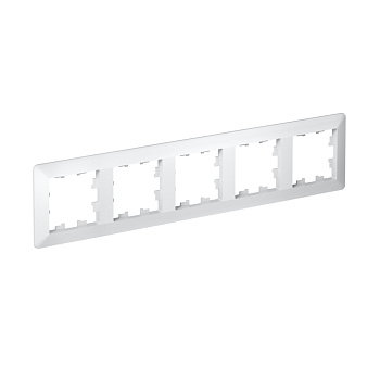 Рамка пятиместная AtlasDesign AIR SE белая/дымчатая белая в Хабаровске