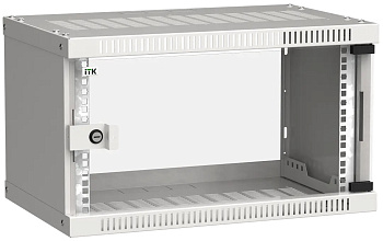 ITK Шкаф LINEA WE 6U 550x350мм дверь стекло серый в Хабаровске