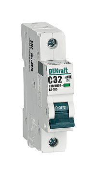 Автоматический выключатель DEKraft ВА-105 1P 32A 10кА х-ка C в Хабаровске