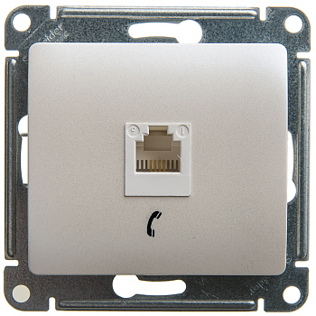 Розетка телефонная Glossa SE перламутр в Хабаровске