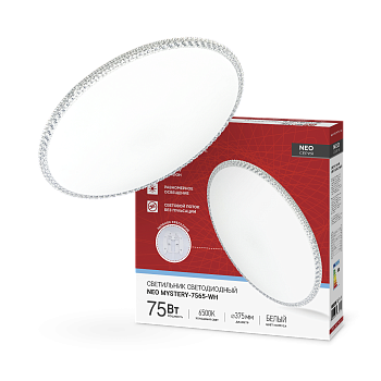 Светильник светодиодный NEO MYSTERY-7565-WH 75Вт 230В 6500K 6000Лм 375x58мм белый IN HOME в Хабаровске