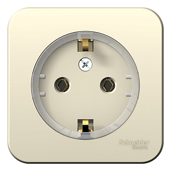 Розетка одинарная BLANCA Schneider Electric накладная компактная с заземлением молочная в Хабаровске