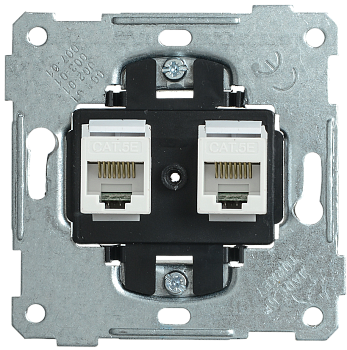 РК10-2-Б Розетка 2-ая компьютерная RJ45 Cat5e BOLERO IEK в Хабаровске