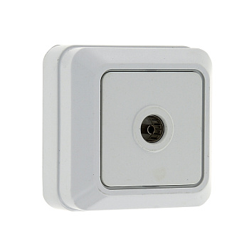 Розетка TV 1-местная 75Ом 5-862МГц белая Рим EKF PROxima в Хабаровске