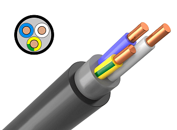 Кабель ВВГ нг(А)-LS 3х16 ок 0,66кВ (N, PE) - 0,66кВ ГОСТ 31996-2012 Кабэкс в Хабаровске