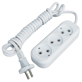 Удлинитель "Эксперт" 3 места 5 метров 10А/2,2кВт без заземления ПВС 2х0,75 EKF PROxima в Хабаровске