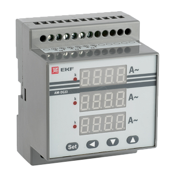 Амперметр AD-G33 цифровой на DIN трехфазный EKF PROxima в Хабаровске